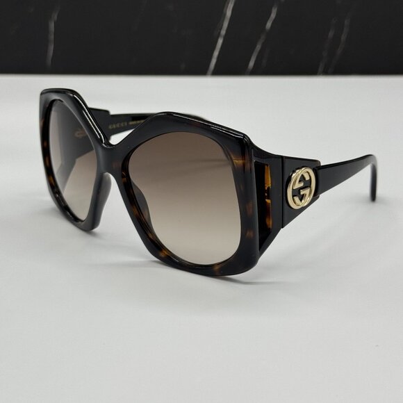 NEW GUCCI GG0875S 002 HAVANA SQUARE WOMEN SUNGLASSES main image 7